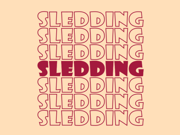 Sledding SVG Cut File